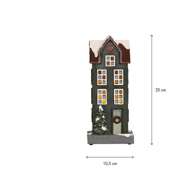 Hus innendørsdekorasjon med julebelysning 25 cm - grønn - Interiør - Dekorasjon & innredningsdetaljer - Julepynt & juledekorasjon