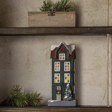 Hus innendørsdekorasjon med julebelysning 25 cm - grønn - Interiør - Dekorasjon & innredningsdetaljer - Julepynt & juledekorasjon
