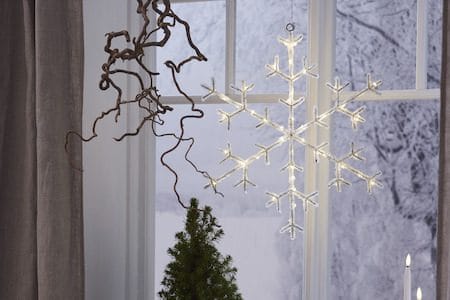 Icy snøfnugg 40 cm - transparent - Interiør - Dekorasjon & innredningsdetaljer - Julepynt & juledekorasjon