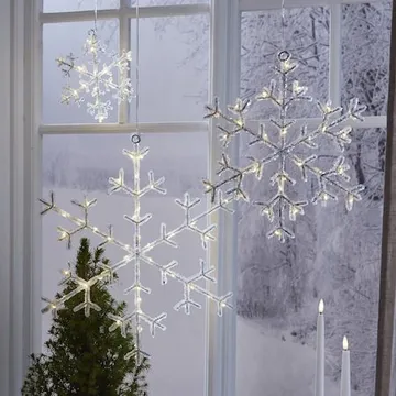 Icy snøfnugg 40 cm - transparent - Interiør - Dekorasjon & innredningsdetaljer - Julepynt & juledekorasjon