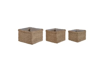 Inomhuskruka Beliani Rivuline set om 3 Nature||Beige - Interiør - Dekorasjon & innredningsdetaljer - Krukker