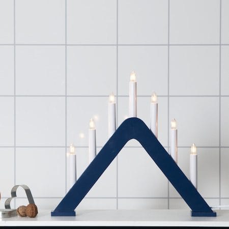 Jarve lysestake 41 cm - blå - Interiør - Dekorasjon & innredningsdetaljer - Julepynt & juledekorasjon