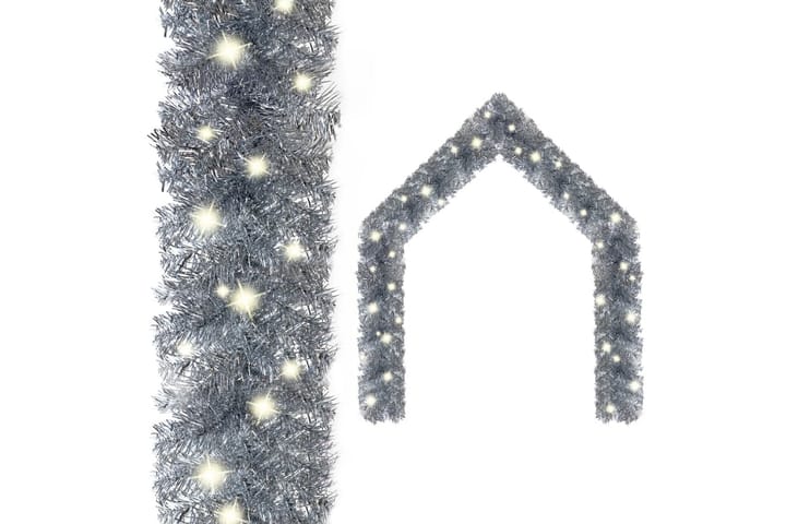 Julekrans med LED-lys 10 m sølv - Silver - Nyttårsdekorasjon - Festdekorasjon - Dekorasjon & innredningsdetaljer - Girlander