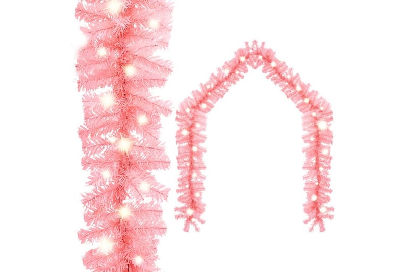 Julekrans med LED-lys 20 m rosa - Rosa - Nyttårsdekorasjon - Festdekorasjon - Dekorasjon & innredningsdetaljer - Girlander