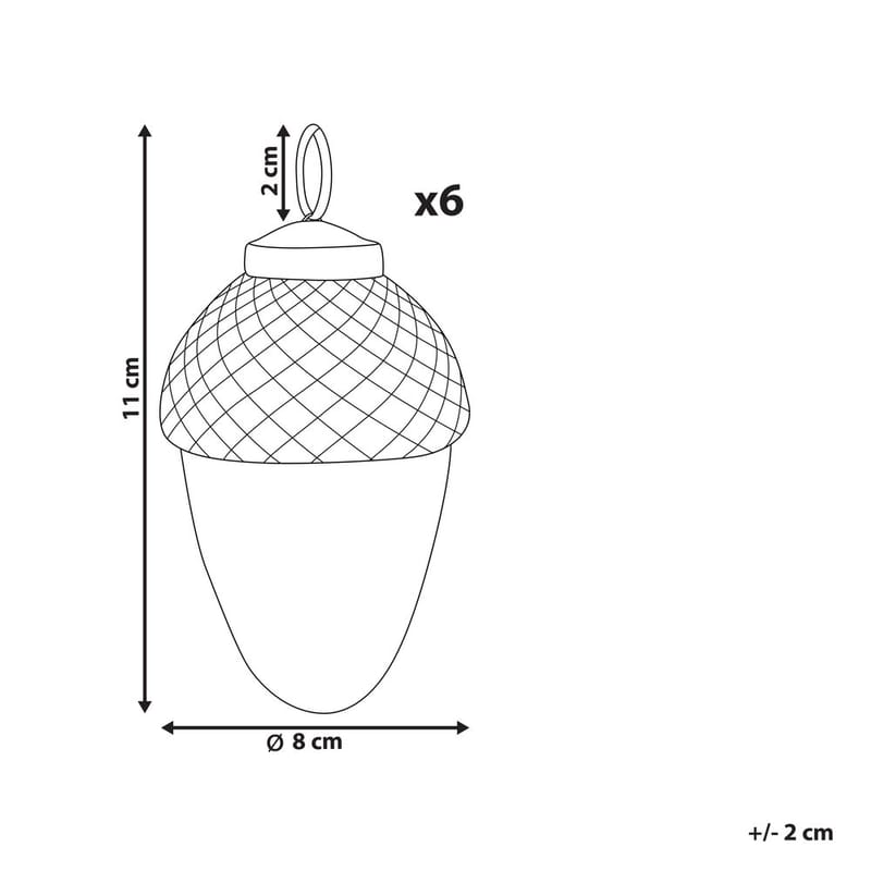 Julekule Ambre Sett med 6 - Interiør - Dekorasjon & innredningsdetaljer - Julepynt & juledekorasjon