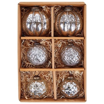 Julekule Argentin Sett med 6 - Sølv - Interiør - Dekorasjon & innredningsdetaljer - Julepynt & juledekorasjon - Juletrepynt