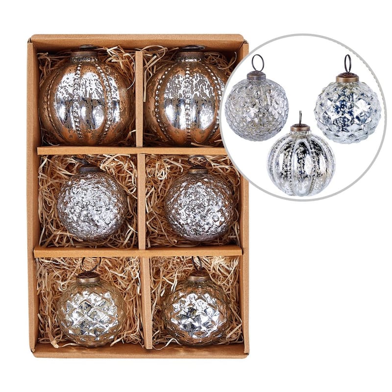 Julekule Argentin Sett med 6 - Sølv - Interiør - Dekorasjon & innredningsdetaljer - Julepynt & juledekorasjon