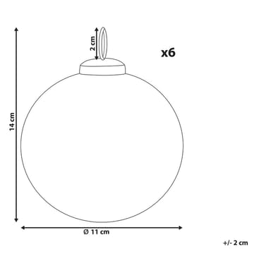 Julekule Astral Sett med 6 - Interiør - Dekorasjon & innredningsdetaljer - Julepynt & juledekorasjon - Juletrepynt