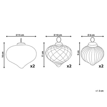 Julekule Astrale Sett med 6 - Interiør - Dekorasjon & innredningsdetaljer - Julepynt & juledekorasjon - Juletrepynt