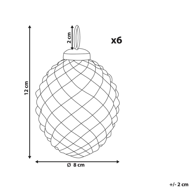 Julekule Laiton Sett med 6 - Interiør - Dekorasjon & innredningsdetaljer - Julepynt & juledekorasjon