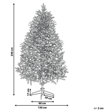 Bassie Snøete Plastgran 240 cm - Hvit/Grønn - Interiør - Dekorasjon & innredningsdetaljer - Julepynt & juledekorasjon - Plastjuletre
