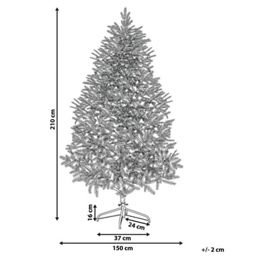 Bassie Snøfull Plastgran 210 cm - Hvit/Grønn - Interiør - Dekorasjon & innredningsdetaljer - Julepynt & juledekorasjon - Plastjuletre