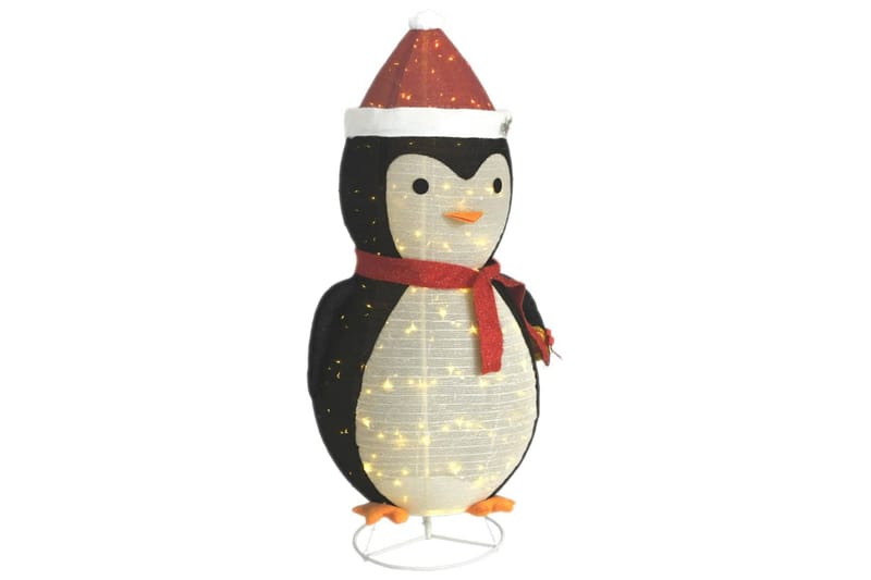 beBasic Dekorativ pingvinfigur julesnø LED luksusstoff 180 cm - Svart - Julepynt & juledekorasjon - Jul lys
