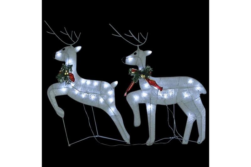 beBasic Julereinsdyr 2 stk hvit 40 LED - Julepynt & juledekorasjon - Jul lys