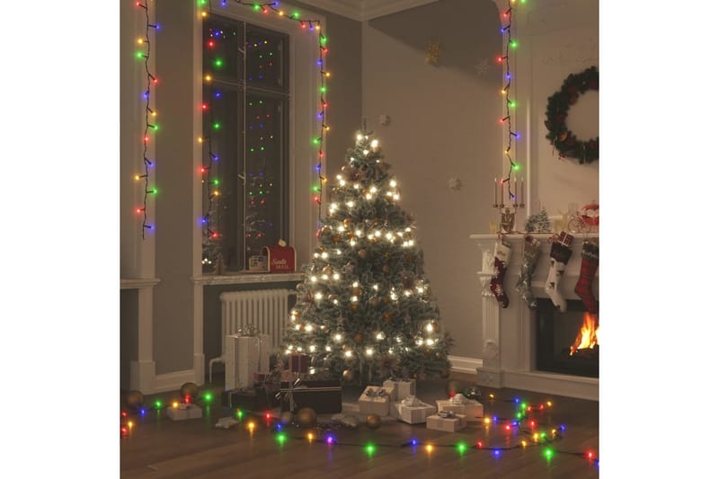 beBasic LED-strenglys med 1000 lysdioder flerfarget 100 m PVC - Julepynt & juledekorasjon - Jul lys
