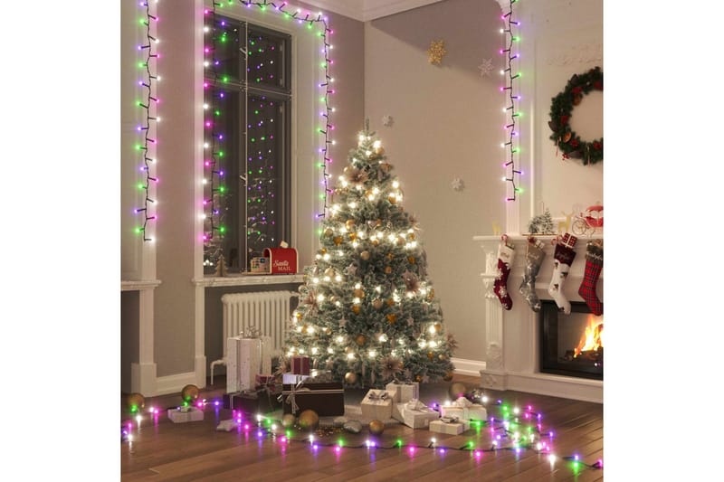 beBasic LED-strenglys med 1000 lysdioder pastell flerfarget 10 m PVC - Julepynt & juledekorasjon - Jul lys