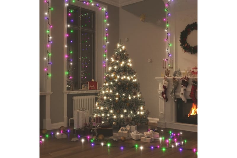 beBasic LED-strenglys med 1000 lysdioder pastell flerfarget 100 m PVC - Julepynt & juledekorasjon - Jul lys