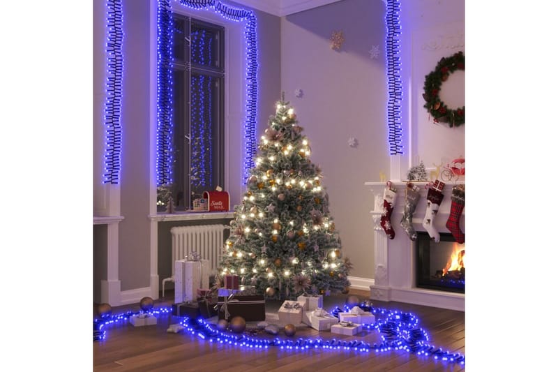 beBasic LED-strenglys med 2000 lysdioder blå 40 m PVC - Julepynt & juledekorasjon - Jul lys