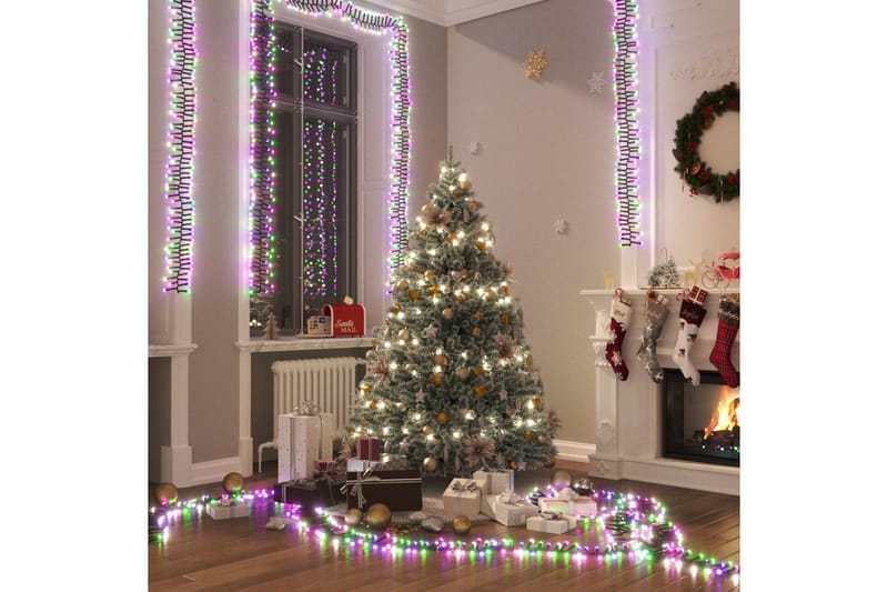 beBasic LED-strenglys med 2000 lysdioder pastell fargerik 40 m PVC - Julepynt & juledekorasjon - Jul lys