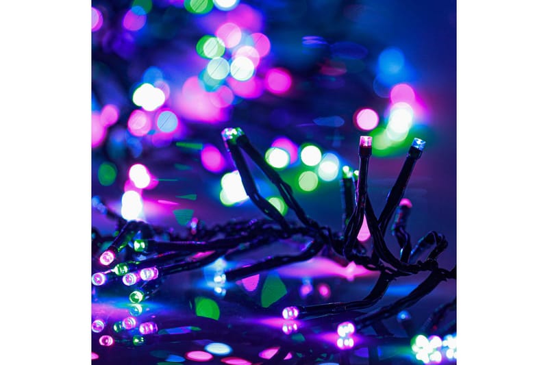 beBasic LED-strenglys med 400 lysdioder fargerik 8 m PVC - Julepynt & juledekorasjon - Jul lys