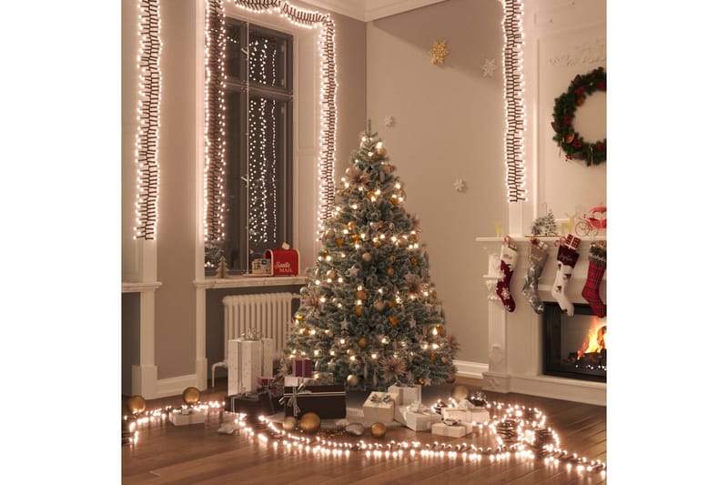 beBasic LED-strenglys med 400 lysdioder varmhvit 8 m PVC - Julepynt & juledekorasjon - Jul lys