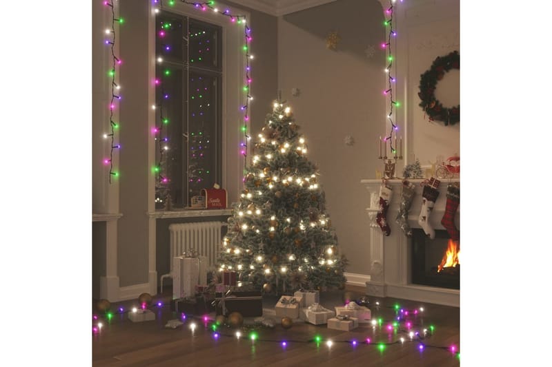 beBasic LED-strenglys med 600 lysdioder pastell flerfarget 60 m PVC - Julepynt & juledekorasjon - Jul lys