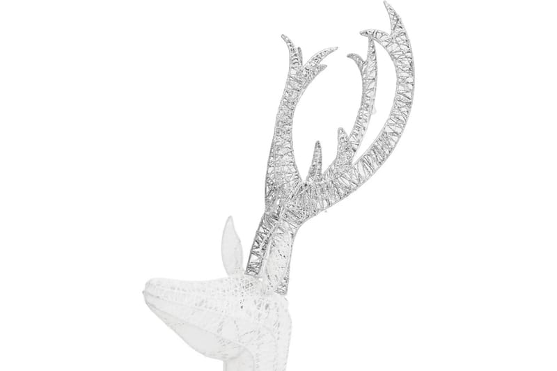 beBasic Reinsdyrfamilie julepynt hvit og sølv 201 LED - Hvit - Julepynt & juledekorasjon - Jul lys