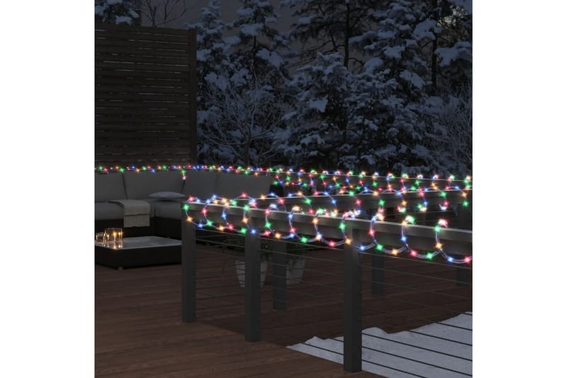 beBasic Taulys med 120 lysdioder flerfarget 5 m PVC - Flerfarget - Julepynt & juledekorasjon - Jul lys