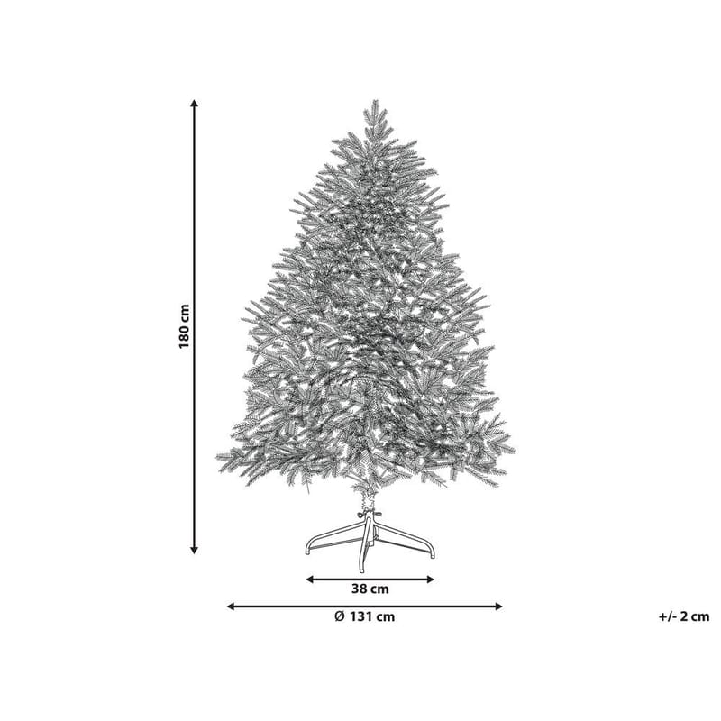 Brisco Snødekket Plastgran 180 cm med Belysning - Hvit/Grønn - Interiør - Dekorasjon & innredningsdetaljer - Julepynt & juledekorasjon - Plastjuletre
