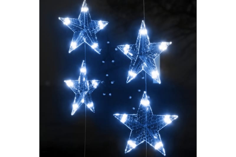 Eventyrlysgardin stjerner 200 LED blå 8 funksjoner - Blå - Julepynt & juledekorasjon