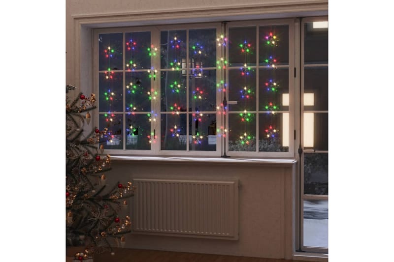 Eventyrlysgardin stjerner 200 LED fargerik 8 funksjoner - Grå - Julepynt & juledekorasjon