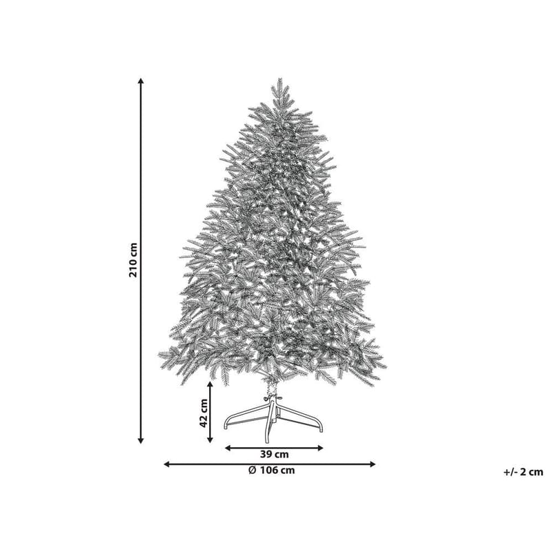 Fiddle Plastgran 210 cm med Belysning - Grønn - Interiør - Dekorasjon & innredningsdetaljer - Julepynt & juledekorasjon - Plastjuletre