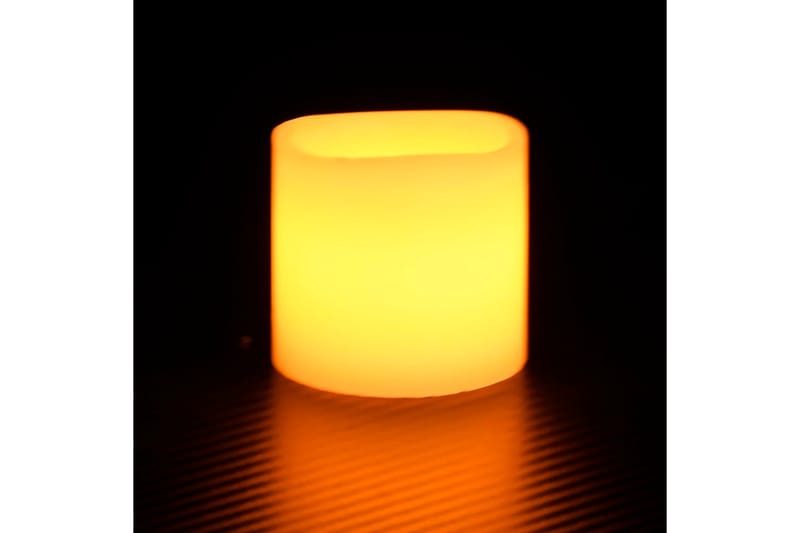 Flammefrie LED-stearinlys 24 stk med fjernkontroll varmhvit - Krem - Julepynt & juledekorasjon