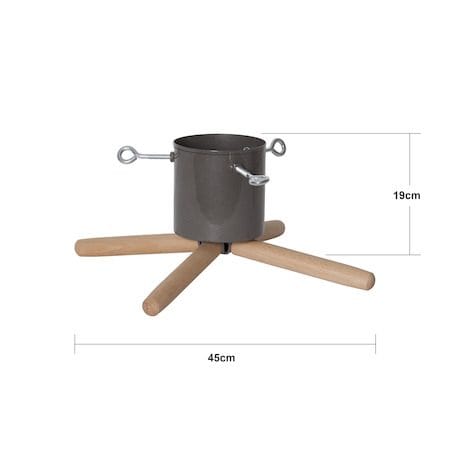 Granig juletrefot 45 cm - muldvarpfarget og naturtre - Interiør - Dekorasjon & innredningsdetaljer - Julepynt & juledekorasjon