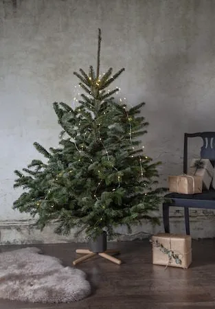 Granig juletrefot 45 cm - muldvarpfarget og naturtre - Interiør - Dekorasjon & innredningsdetaljer - Julepynt & juledekorasjon