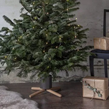 Granig juletrefot 45 cm - muldvarpfarget og naturtre - Interiør - Dekorasjon & innredningsdetaljer - Julepynt & juledekorasjon