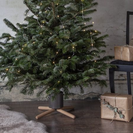 Granig juletrefot 45 cm - muldvarpfarget og naturtre - Interiør - Dekorasjon & innredningsdetaljer - Julepynt & juledekorasjon