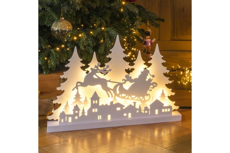 HI LED-tresilhuett med et enkelt reinsdyr - Hvit - Julepynt & juledekorasjon