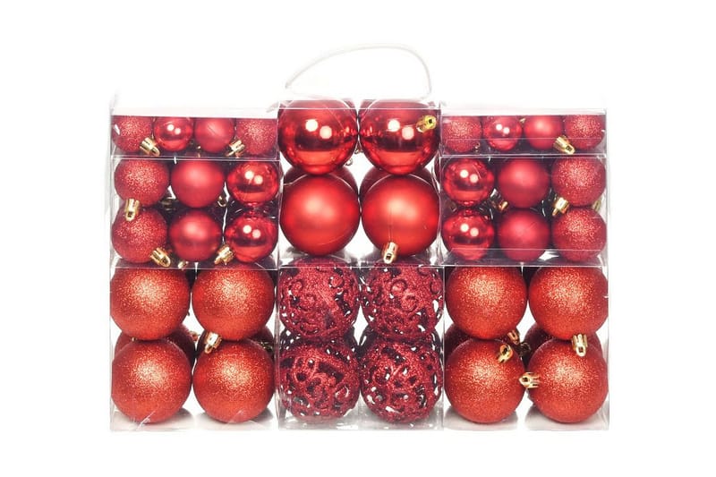 Julekulesett 6 cm 100 stk rød - Juletrepynt - Julepynt & juledekorasjon