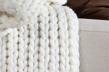 Kate Pledd 130x170 cm - Hvid - Tekstiler & tepper - Tepper & pledd