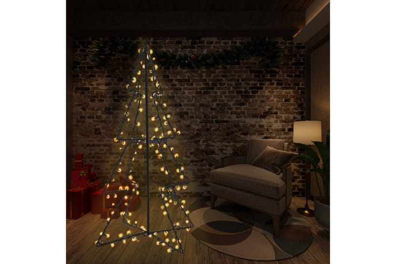 Juletre kjegle 240 LED innendørs og utendørs 115x150 cm - Hvit - Juletrepynt - Julepynt & juledekorasjon