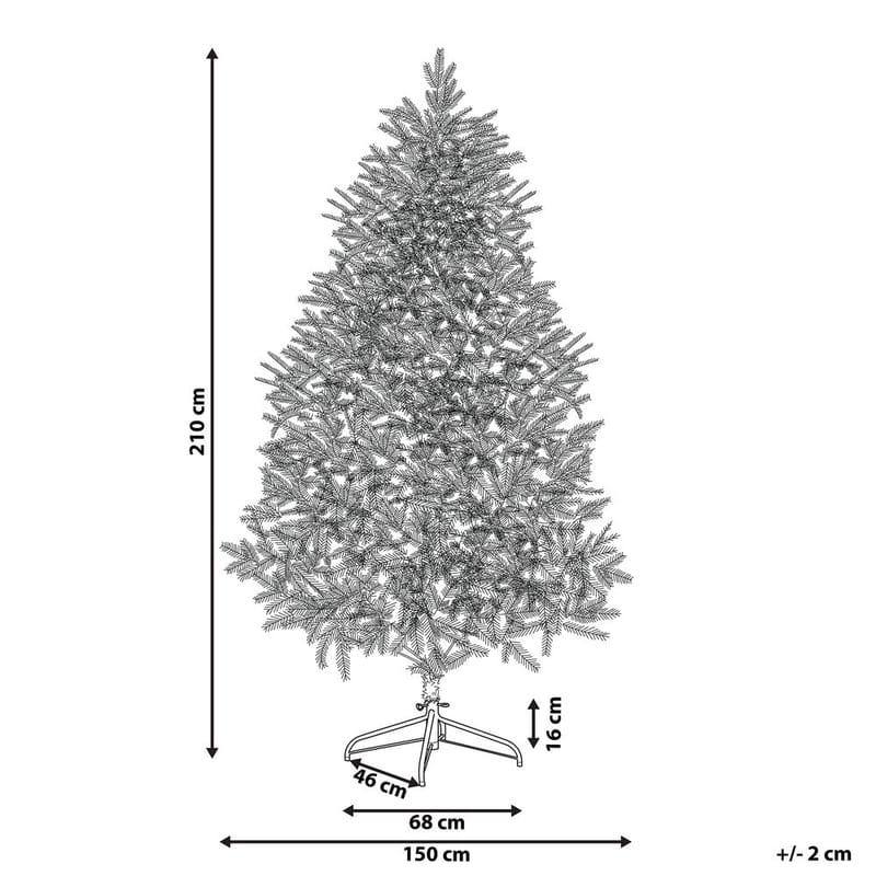 Kunstig Juletre Farnham - Blå 150x150x210 cm - Interiør - Dekorasjon & innredningsdetaljer - Julepynt & juledekorasjon - Plastjuletre