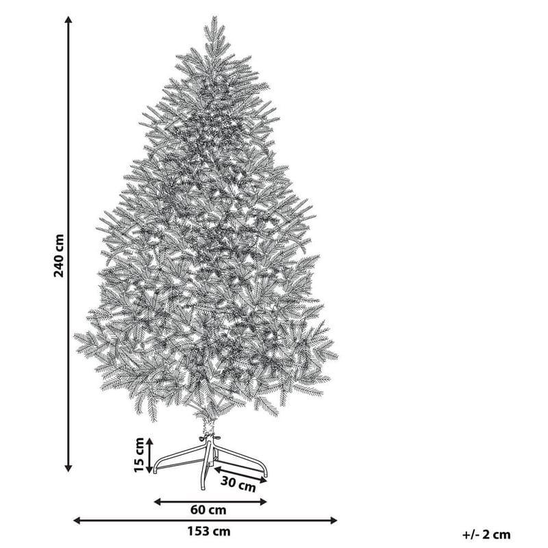 Kunstig Juletre Huxley - 153x153x240 cm - Interiør - Dekorasjon & innredningsdetaljer - Julepynt & juledekorasjon - Plastjuletre