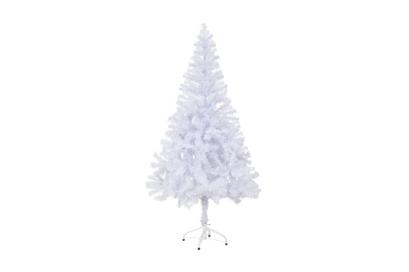 Kunstig juletre med stativ/LED 150 cm 380 grener - Hvit - Plastjuletre