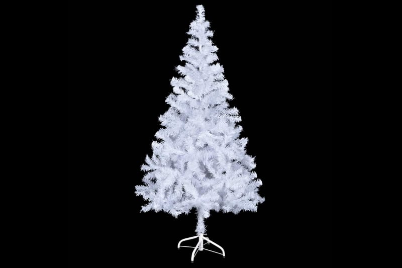 Kunstig juletre med stativ/LED 150 cm 380 grener - Hvit - Plastjuletre