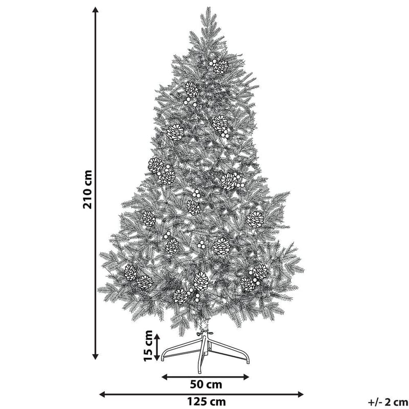 Kunstig Juletre Palomar - 125x125x210 cm - Interiør - Dekorasjon & innredningsdetaljer - Julepynt & juledekorasjon - Plastjuletre
