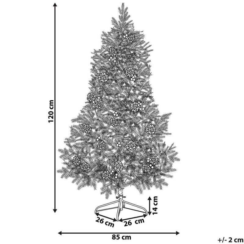 Kunstig Juletre Palomar - 85x85x120 cm - Interiør - Dekorasjon & innredningsdetaljer - Julepynt & juledekorasjon - Plastjuletre
