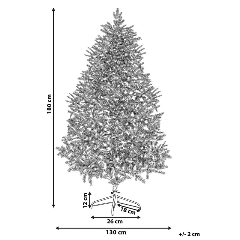 Kunstig Snødekket Juletre Bassie - 130x130x180 cm - Interiør - Dekorasjon & innredningsdetaljer - Julepynt & juledekorasjon - Plastjuletre