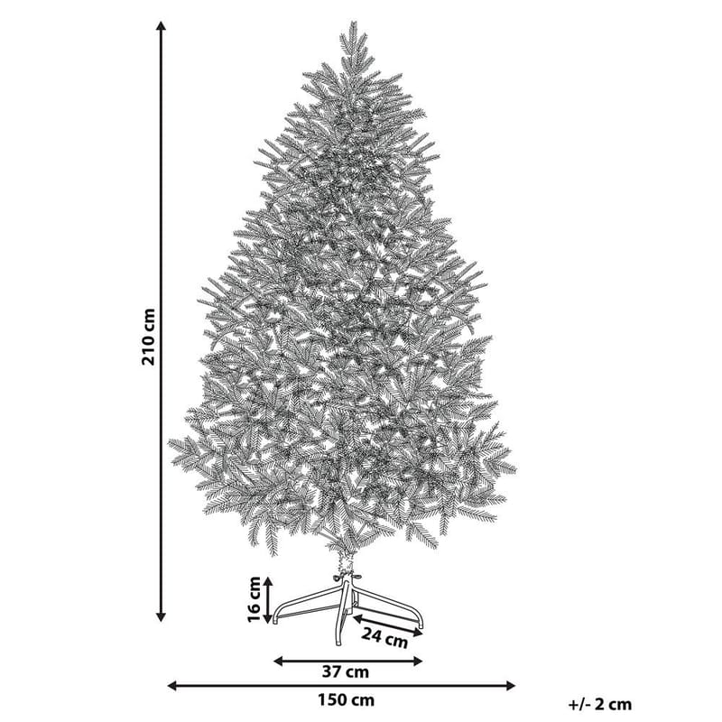 Kunstig Snødekket Juletre Bassie - 150x150x210 cm - Interiør - Dekorasjon & innredningsdetaljer - Julepynt & juledekorasjon - Plastjuletre