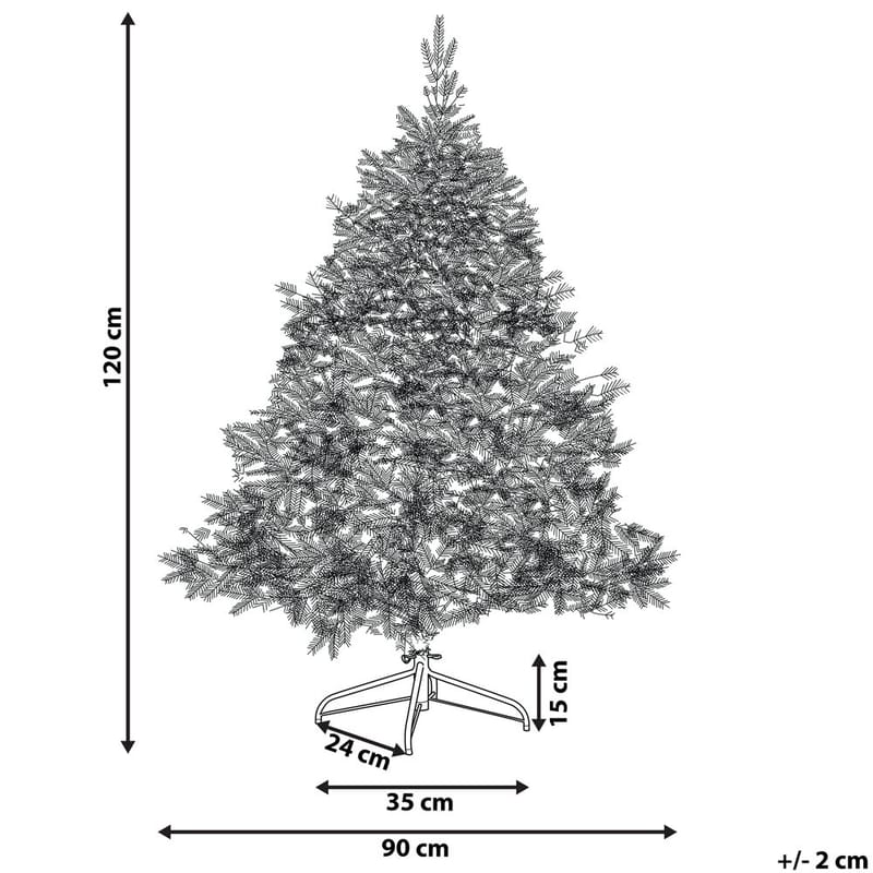 Kunstig Snødekket Juletre Tomichi - 90x90x120 cm - Interiør - Dekorasjon & innredningsdetaljer - Julepynt & juledekorasjon - Plastjuletre